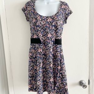 American Eagle Multicolored Floral Skater Dress Size M